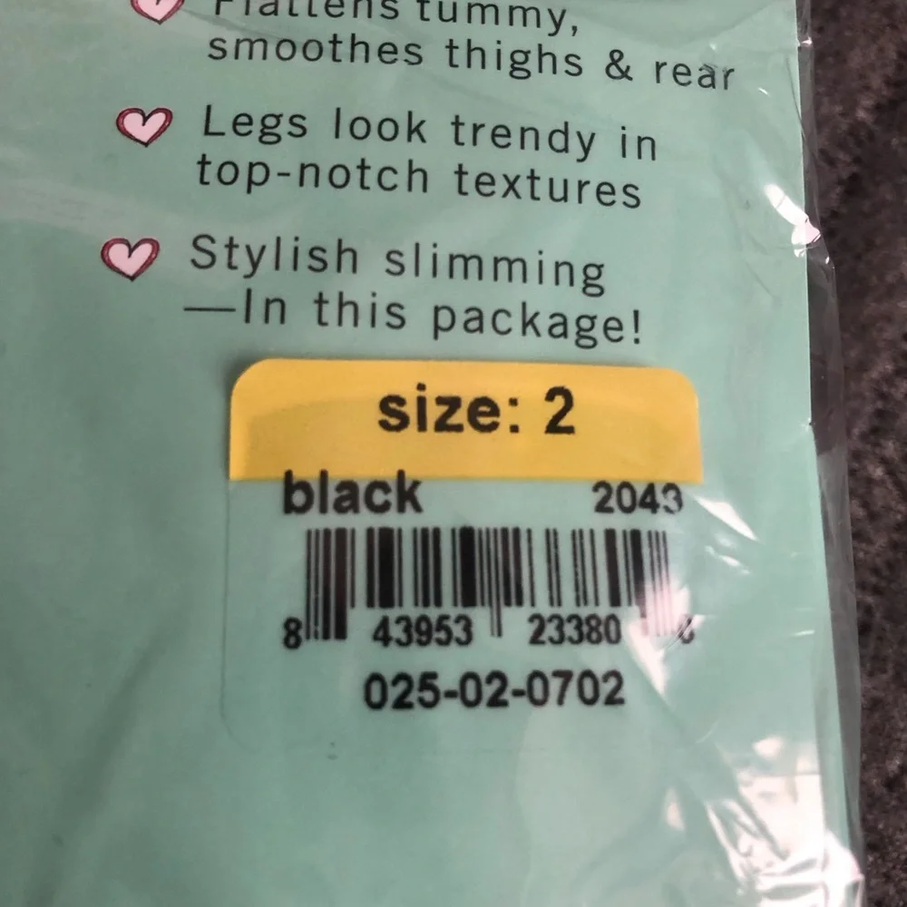 NEW SPANX Love Your Assets‎ Shaping Textured Wishbone Tights Size 2 Black
